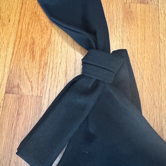 Anthropologie Black One Shoulder Tie Top Sz  L - Picture 5 of 7